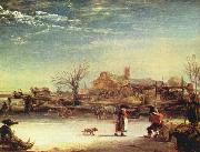 REMBRANDT Harmenszoon van Rijn Winterlandschaft oil on canvas